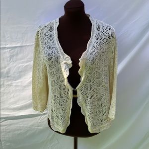 Crocheted 3/4 length Sleeve Sweater